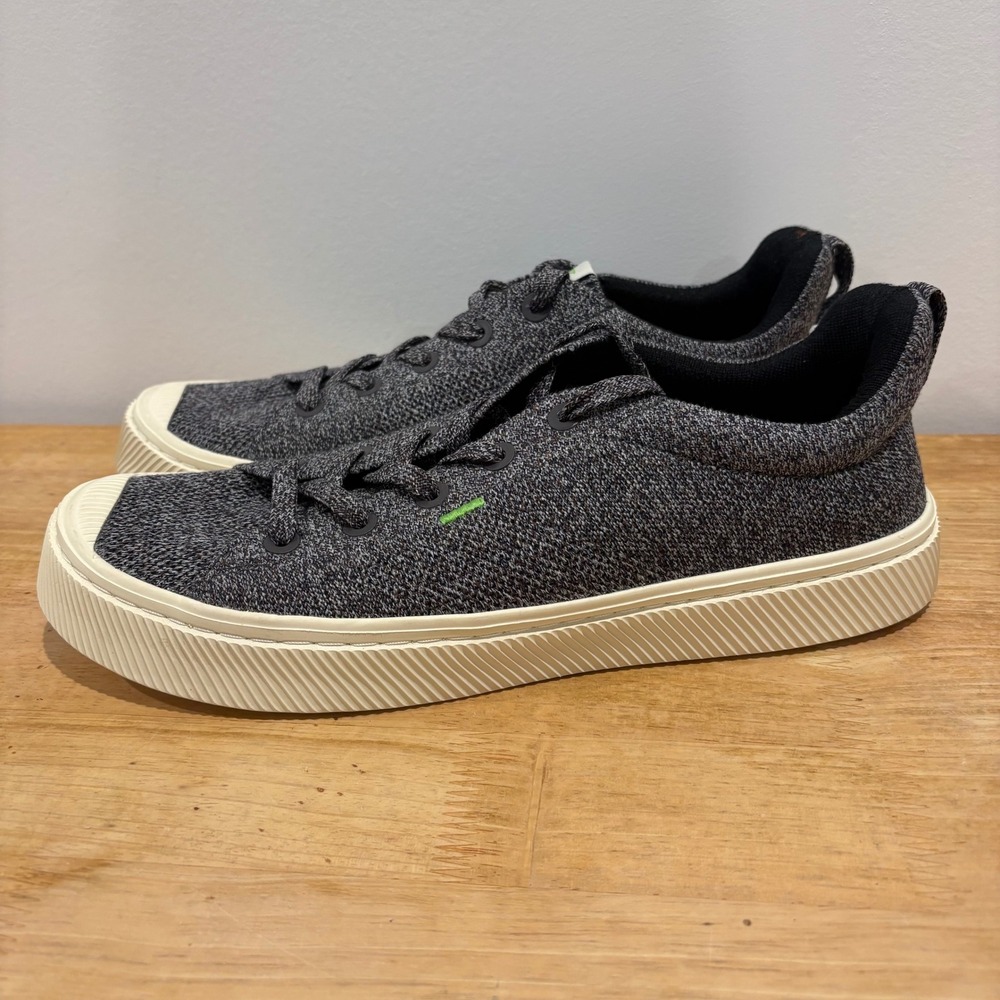 Cariuma IBI Low Knit Sneaker Charcoal Grey Size 10.5 Sustainable‎ Eco-Friendly